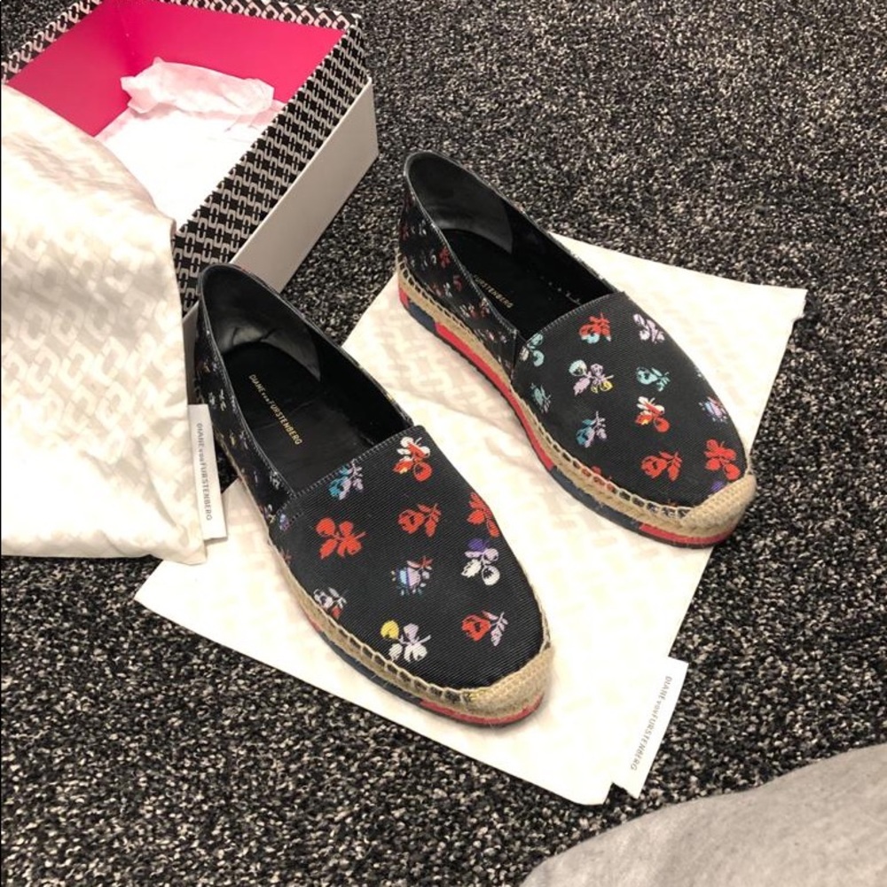 DVF floral espadrilles. Perfect condition